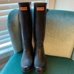 Hunter Rain Boots - Black Size 8